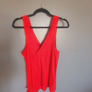 Old Navy Bright Red V-Neck Tank Top